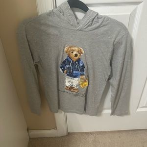 Polo bear long sleeve cotton hoodie